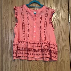 Pink Embroidered Top